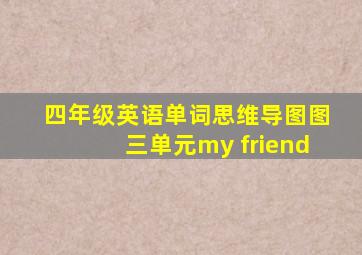 四年级英语单词思维导图图三单元my friend